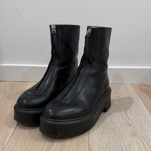 The Row - Black Women's Zip Up Platform Boots